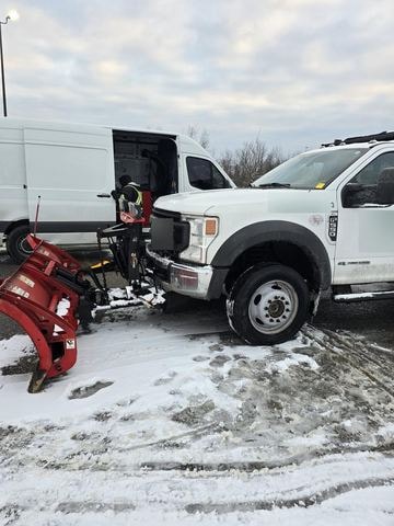 Our mobile tire van servicing a commercial truck